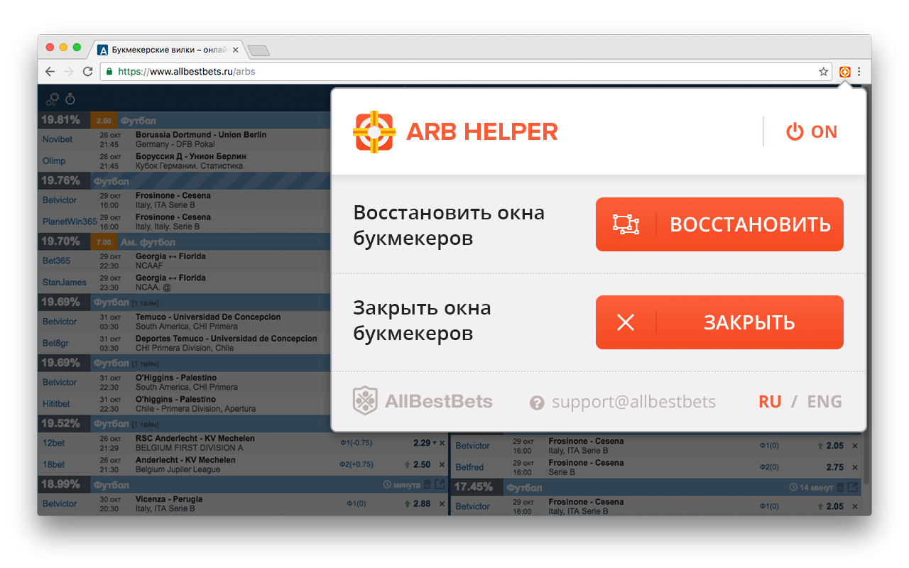 Арбхелпер от AllBestBets